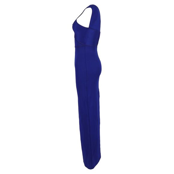 Stella Mccartney Maxi Cross Sleeves Backless Gown in Blue Viscose - Picture 2 of 6
